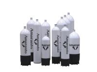 Баллон стальной 12 ltr 232 bars  - diam 171mm  башмак + вентиль