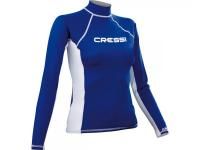 Майка лайкра CRESSI RASH GUARD жен. длинный рукав синяя
