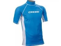 Футболка из лайкры с коротким рукавом RASH GUARD детская. синяя, (128)