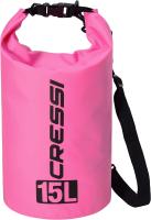 Гермомешок CRESSI с лямкой DRY BAG  розовый 15 литров, Cressi в www.aquatavr.ru с гарантией лучшей цены