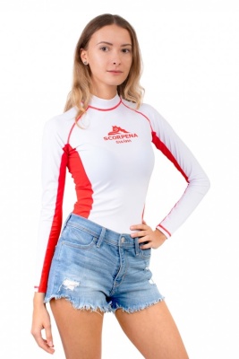 Гидрофутболка лайкр. Scorpena Swim белая женск.