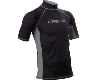Майка лайкра CRESSI RASH GUARD муж. короткий рукав черная