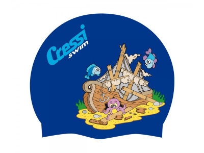 Шапочка CRESSI cap jr детская силиконовая, цвета в ассортименте с картинками
