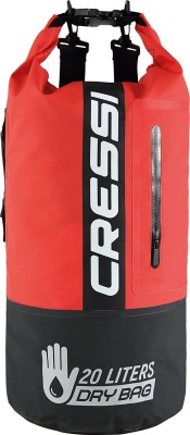 Герморюкзак CRESSI с карманом на молнии Premium BACK PACK, черный/красный, 20 литров, Cressi в www.aquatavr.ru с гарантией качества